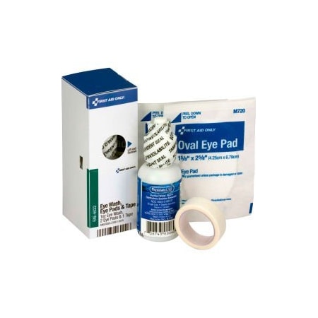 First Aid Only FAE-6022 SmartCompliance Refill Eye Wash, 1 Bottle, 1 Oz., 2 Eye Pads & 1 Tape/Box